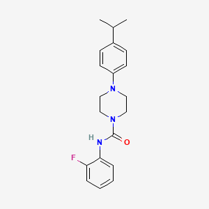 molecular formula C20H24FN3O B13370234 N-(2-fluorophenyl)-4-(4-isopropylphenyl)-1-piperazinecarboxamide 