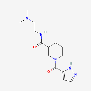 molecular formula C14H23N5O2 B13370297 N-[2-(dimethylamino)ethyl]-1-(1H-pyrazol-3-ylcarbonyl)-3-piperidinecarboxamide 