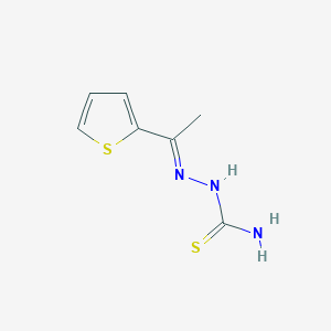 molecular formula C7H9N3S2 B1337034 2-(1-(Thiophen-2-yl)ethylidene)hydrazinecarbothioamide CAS No. 5351-71-3