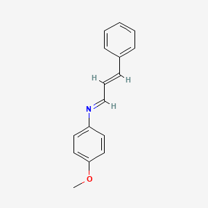 molecular formula C16H15NO B1337035 4-Methoxy-N-(3-phenyl-2-propenylidene)aniline CAS No. 15286-52-9