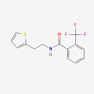 molecular formula C14H12F3NOS B13370351 N-[2-(2-thienyl)ethyl]-2-(trifluoromethyl)benzamide 