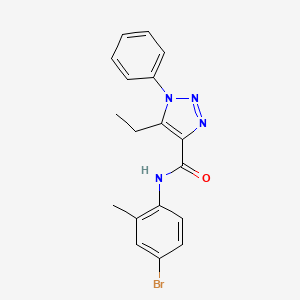 molecular formula C18H17BrN4O B13370369 N-(4-bromo-2-methylphenyl)-5-ethyl-1-phenyl-1H-1,2,3-triazole-4-carboxamide 
