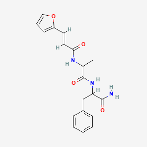 molecular formula C19H21N3O4 B1337039 2-[2-[[(E)-3-(furan-2-yl)prop-2-enoyl]amino]propanoylamino]-3-phenylpropanamide CAS No. 29268-00-6