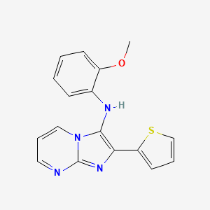 molecular formula C17H14N4OS B13370437 N-(2-methoxyphenyl)-2-(2-thienyl)imidazo[1,2-a]pyrimidin-3-amine 