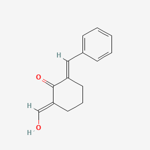 molecular formula C14H14O2 B1337044 (3E)-2-hydroxy-3-(phenylmethylidene)cyclohex-1-ene-1-carbaldehyde 