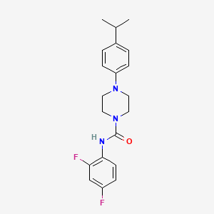 molecular formula C20H23F2N3O B13370443 N-(2,4-difluorophenyl)-4-(4-isopropylphenyl)-1-piperazinecarboxamide 