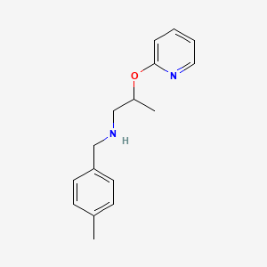 molecular formula C16H20N2O B13370468 N-(4-methylbenzyl)-2-(pyridin-2-yloxy)propan-1-amine 