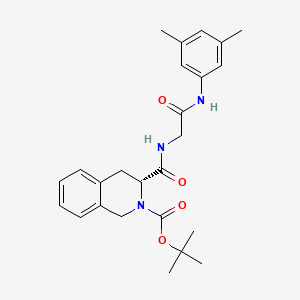 molecular formula C25H31N3O4 B13370505 tert-butyl 3-({[2-(3,5-dimethylanilino)-2-oxoethyl]amino}carbonyl)-3,4-dihydro-2(1H)-isoquinolinecarboxylate 