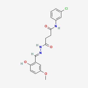 molecular formula C18H18ClN3O4 B13370548 N-(3-chlorophenyl)-4-[2-(2-hydroxy-5-methoxybenzylidene)hydrazino]-4-oxobutanamide 