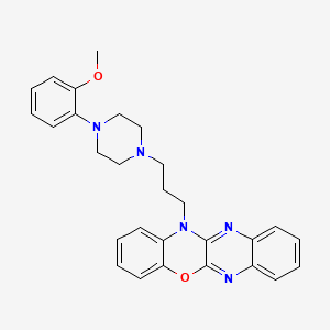 molecular formula C28H29N5O2 B13370558 methyl 2-{4-[3-(12H-quinoxalino[2,3-b][1,4]benzoxazin-12-yl)propyl]-1-piperazinyl}phenyl ether 