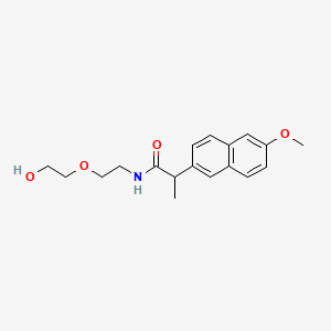 molecular formula C18H23NO4 B13370578 N-[2-(2-hydroxyethoxy)ethyl]-2-(6-methoxy-2-naphthyl)propanamide 