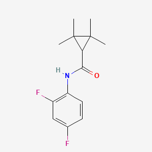 molecular formula C14H17F2NO B13370637 N-(2,4-difluorophenyl)-2,2,3,3-tetramethylcyclopropanecarboxamide 