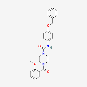molecular formula C26H27N3O4 B13370673 N-[4-(benzyloxy)phenyl]-4-(2-methoxybenzoyl)-1-piperazinecarboxamide 