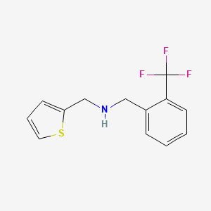 molecular formula C13H12F3NS B13370686 N-(2-thienylmethyl)-N-[2-(trifluoromethyl)benzyl]amine 