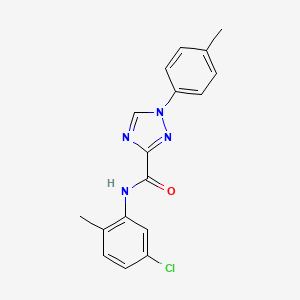 molecular formula C17H15ClN4O B13370732 N-(5-chloro-2-methylphenyl)-1-(4-methylphenyl)-1H-1,2,4-triazole-3-carboxamide 