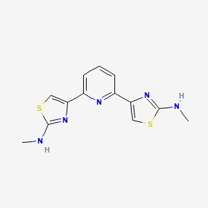 molecular formula C13H13N5S2 B13370739 N-methyl-N-(4-{6-[2-(methylamino)-1,3-thiazol-4-yl]-2-pyridinyl}-1,3-thiazol-2-yl)amine 