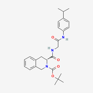 molecular formula C26H33N3O4 B13370775 tert-butyl 3-({[2-(4-isopropylanilino)-2-oxoethyl]amino}carbonyl)-3,4-dihydro-2(1H)-isoquinolinecarboxylate 
