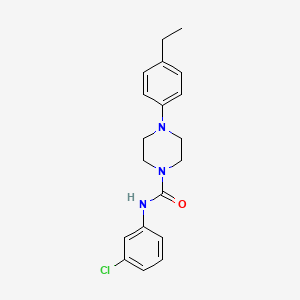 molecular formula C19H22ClN3O B13370817 N-(3-chlorophenyl)-4-(4-ethylphenyl)-1-piperazinecarboxamide 