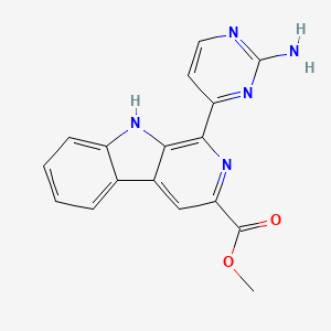 molecular formula C17H13N5O2 B13370836 methyl 1-(2-amino-4-pyrimidinyl)-9H-beta-carboline-3-carboxylate 