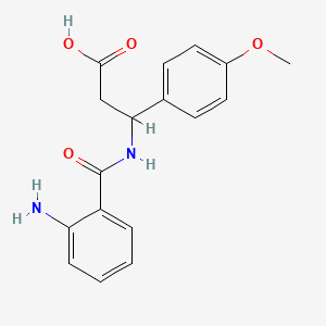 molecular formula C17H18N2O4 B13370844 N-(2-aminobenzoyl)-3-(4-methoxyphenyl)-beta-alanine 