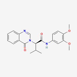 molecular formula C21H23N3O4 B13370866 N-(3,4-dimethoxyphenyl)-3-methyl-2-(4-oxo-3(4H)-quinazolinyl)butanamide 