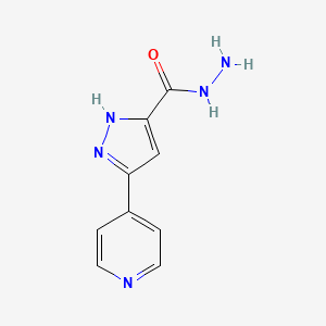 molecular formula C9H9N5O B1337096 3-pyridin-4-yl-1H-pyrazole-5-carbohydrazide CAS No. 32725-40-9