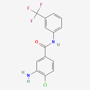 molecular formula C14H10ClF3N2O B13371044 3-Amino-4-chloro-3'-(trifluoromethyl)benzanilide 