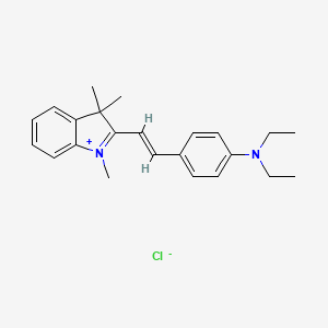 molecular formula C23H29ClN2 B1337106 2-[2-[4-(Diethylamino)phenyl]vinyl]-1,3,3-trimethyl-3H-indolium chloride CAS No. 6359-45-1