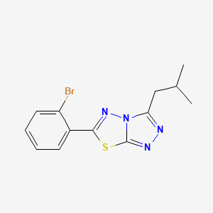 molecular formula C13H13BrN4S B13371068 6-(2-Bromophenyl)-3-isobutyl[1,2,4]triazolo[3,4-b][1,3,4]thiadiazole 