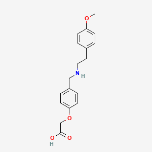 molecular formula C18H21NO4 B13371112 [4-({[2-(4-Methoxyphenyl)ethyl]amino}methyl)phenoxy]acetic acid 