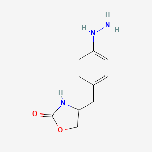 molecular formula C10H13N3O2 B1337114 4-(4-Hydrazinobenzyl)-2-oxazolidinone CAS No. 171550-12-2