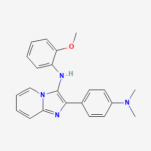 molecular formula C22H22N4O B13371149 N-{2-[4-(dimethylamino)phenyl]imidazo[1,2-a]pyridin-3-yl}-N-(2-methoxyphenyl)amine 
