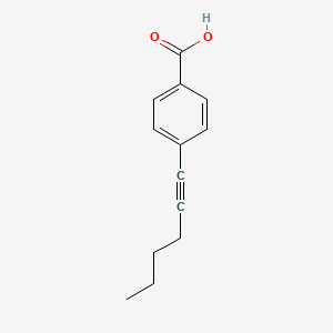 molecular formula C13H14O2 B1337126 Benzoic acid, 4-(1-hexyn-1-yl)- CAS No. 180516-85-2