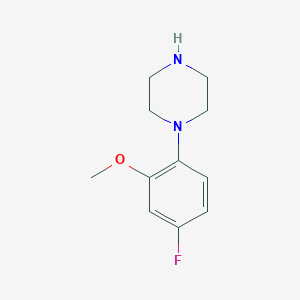 molecular formula C11H15FN2O B1337128 1-(4-Fluoro-2-methoxyphenyl)piperazine CAS No. 102392-11-0