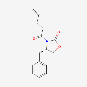 molecular formula C15H17NO3 B1337131 (S)-4-Benzyl-3-(pent-4-enoyl)oxazolidin-2-one CAS No. 104266-88-8