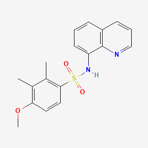 molecular formula C18H18N2O3S B13371310 4-methoxy-2,3-dimethyl-N-(8-quinolinyl)benzenesulfonamide 
