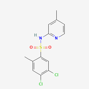 molecular formula C13H12Cl2N2O2S B13371364 4,5-dichloro-2-methyl-N-(4-methyl-2-pyridinyl)benzenesulfonamide 