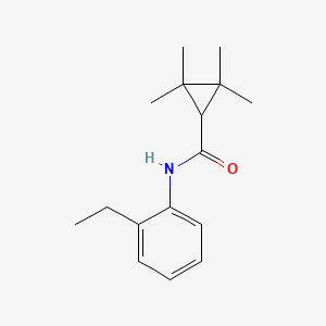 molecular formula C16H23NO B13371403 N-(2-ethylphenyl)-2,2,3,3-tetramethylcyclopropanecarboxamide 