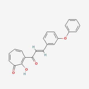 molecular formula C22H16O4 B13371406 2-Hydroxy-3-[3-(3-phenoxyphenyl)acryloyl]-2,4,6-cycloheptatrien-1-one 