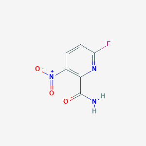 molecular formula C6H4FN3O3 B1337152 6-Fluoro-3-nitropyridine-2-carboxamide 