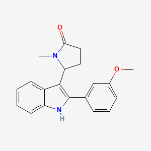 molecular formula C20H20N2O2 B13371530 5-[2-(3-methoxyphenyl)-1H-indol-3-yl]-1-methyl-2-pyrrolidinone 
