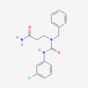 molecular formula C17H18ClN3O2 B13371532 3-{Benzyl[(3-chloroanilino)carbonyl]amino}propanamide 
