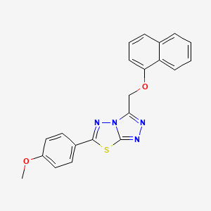 molecular formula C21H16N4O2S B13371549 6-(4-Methoxyphenyl)-3-[(1-naphthyloxy)methyl][1,2,4]triazolo[3,4-b][1,3,4]thiadiazole 