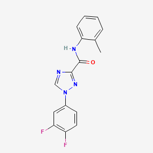 molecular formula C16H12F2N4O B13371568 1-(3,4-difluorophenyl)-N-(2-methylphenyl)-1H-1,2,4-triazole-3-carboxamide 