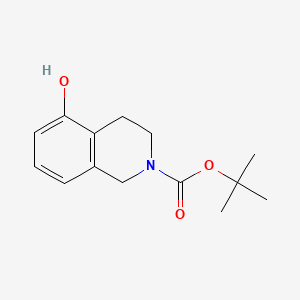 molecular formula C14H19NO3 B1337159 tert-butyl 5-Hydroxy-3,4-dihydroisoquinoline-2(1H)-carboxylate CAS No. 216064-48-1