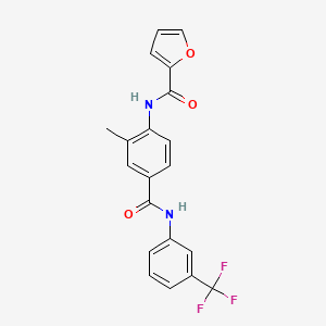 molecular formula C20H15F3N2O3 B13371620 N-(2-methyl-4-{[3-(trifluoromethyl)anilino]carbonyl}phenyl)-2-furamide 