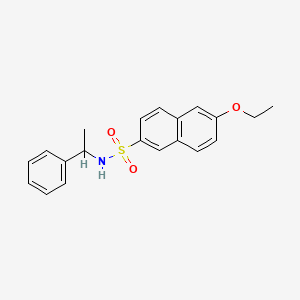 molecular formula C20H21NO3S B13371648 6-ethoxy-N-(1-phenylethyl)-2-naphthalenesulfonamide 