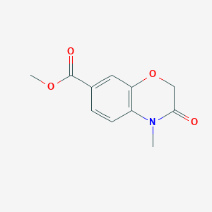 molecular formula C11H11NO4 B1337167 methyl 4-methyl-3-oxo-3,4-dihydro-2H-1,4-benzoxazine-7-carboxylate CAS No. 201294-27-1