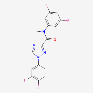 molecular formula C16H10F4N4O B13371675 1-(3,4-difluorophenyl)-N-(3,5-difluorophenyl)-N-methyl-1H-1,2,4-triazole-3-carboxamide 