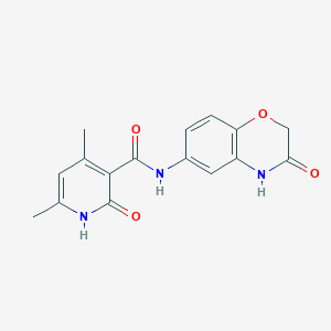 molecular formula C16H15N3O4 B13371689 2-hydroxy-N-(3-hydroxy-2H-1,4-benzoxazin-6-yl)-4,6-dimethylpyridine-3-carboxamide 